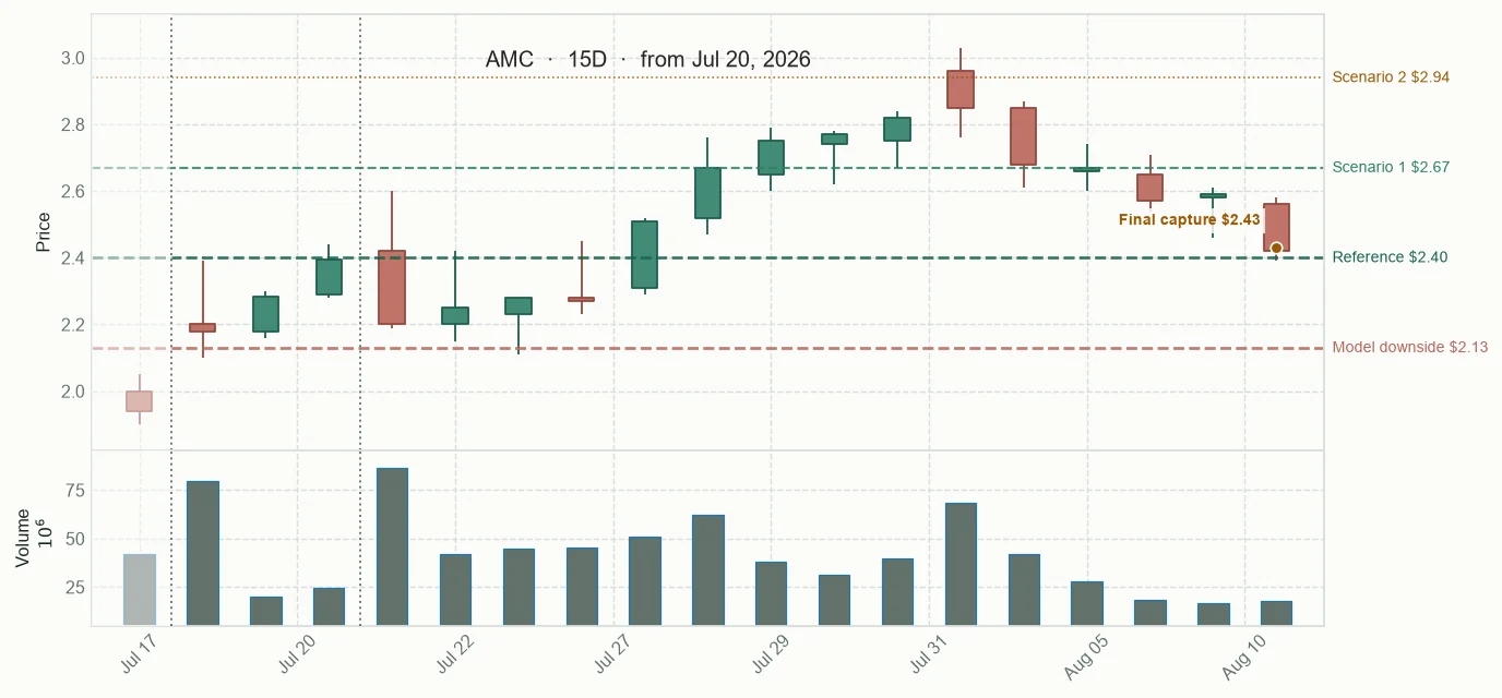 AMC observed price path