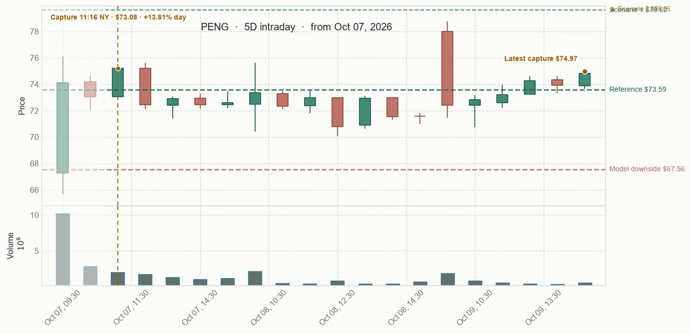PENG observed price path