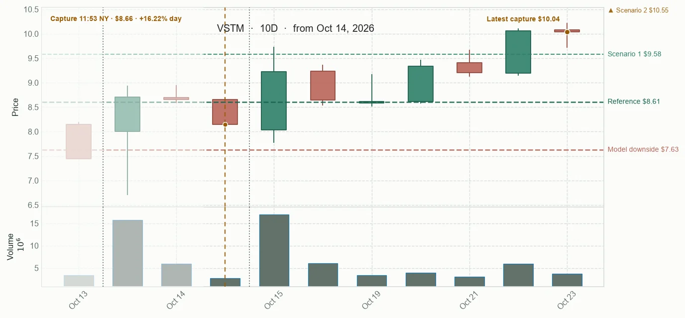 VSTM observed price path
